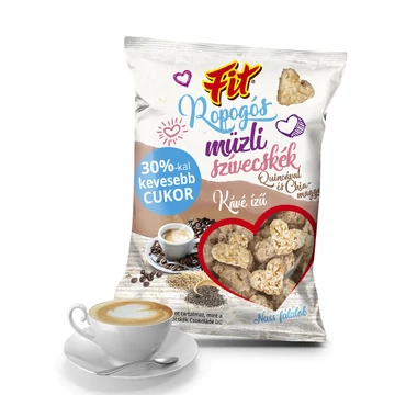 Fit ropogós müzli szívecskék quinoával és chia maggal 50g