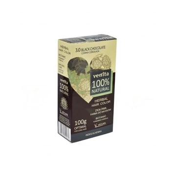 Venita 100% natural gyógynöv porhajfesték 3,0feketecsok 100g