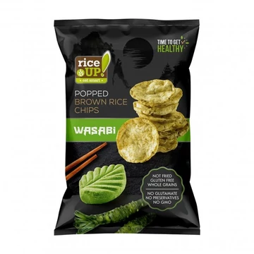 Rice Up Barna Rizs Chips Wasabi ízesítésű 60g