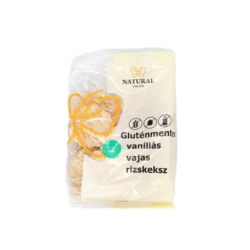 Natural vanília-vaj gluténmentes rizskeksz 100g