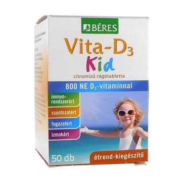 Béres Vita-D3 Kid rágótabletta citrom 50x