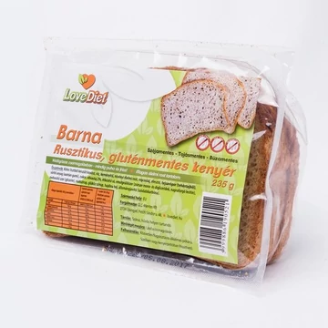 Love Diet gluténmentes rusztikus barna kenyér 235g