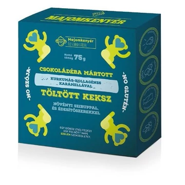 Majomkenyér töltött keksz kurkumás 75g