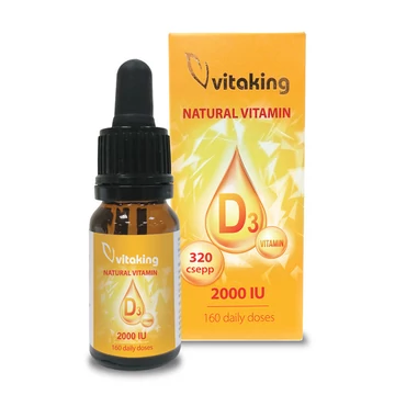 Vitaking D3 vitamin csepp 2000 IU  320 csepp 10ml
