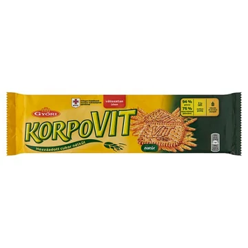 Győri Korpovit keksz teljes kiőrlésű gabonával 174g