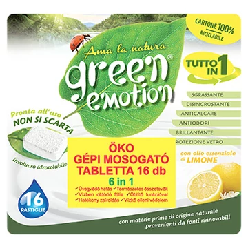 Green Emotion öko gépi mosogató tabletta 5in1 16db