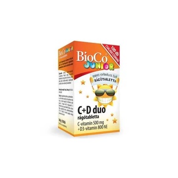 Bioco Junior erdei gyümölcs ízű rágótabletta C+D3 duo 100x