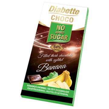 Dibette NAS banán ízű krémmel töltött étcsokoládé 80g