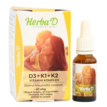 Herba-D D3+K1+K2 vitamin komplex 20ml