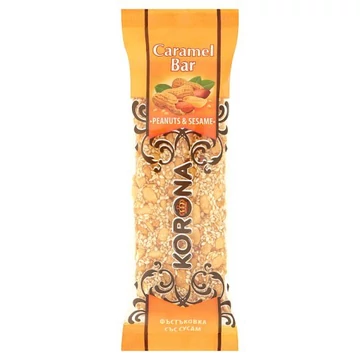 Korona földimogyorós-szezámmagos szelet Caramel Bar 60g