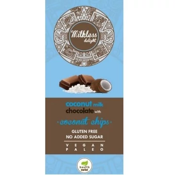 Health Market Milkless Delight csokoládé kókuszchipsszel 80g