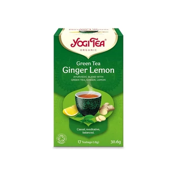 Yogi bio tea Zöldtea gyömbérrel citrommal filteres 17x