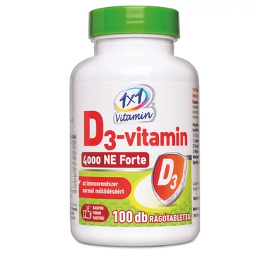 1x1 Vitaday D3 vitamin 4000NE Forte rágótabletta 100x