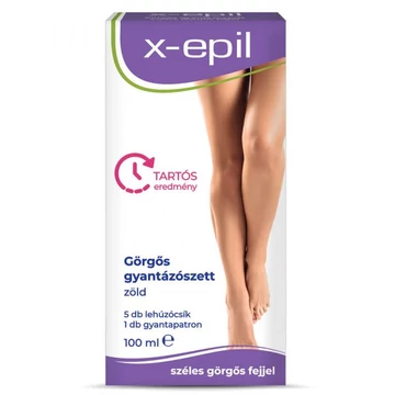 X-epil görgős gyantapatron zöld, érzékeny bőrre 100ml