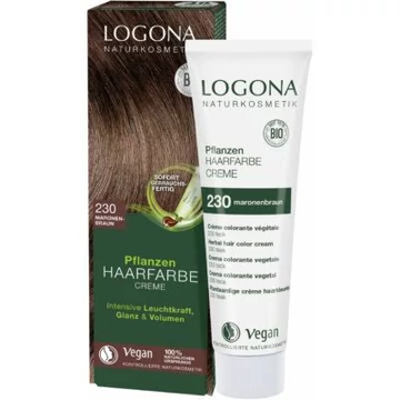 Logona Bio növényi krémhajfesték gesztenyebarna 150ml