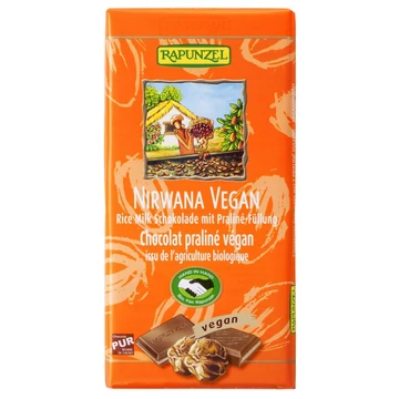 Rapunzel bio Nirwana vegán rizstejes csokoládé 100g
