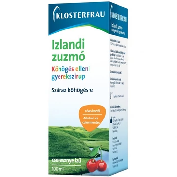 Izlandi zuzmó köhögés elleni gyerekszirup cseresznye ízű 100ml