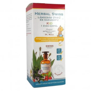 Herbal Swiss Kid lándzsás útifű és kakukkfű szirup 1 éves kortól 150ml