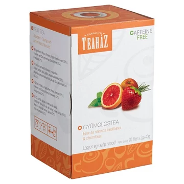 Gárdonyi Teaház 20x gyümölcstea eper narancs citromfű fi 20x