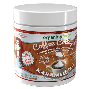 Organic Force Kávé karamellás kollagén por 318g