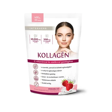 Interherb Kollagén italpor Eperkrém ízű 400g