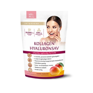 Interherb Kollagén&Hyaluronsav italpor Mangó-Puncs ízű 403g