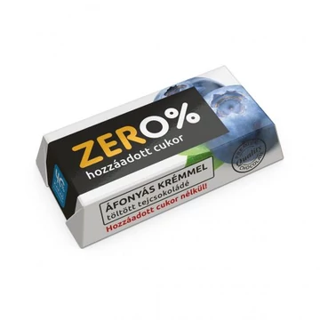 Szerencsi Zero Áfonya ízű krémmel töltött tejcsokoládé édesítőszerrel 21g