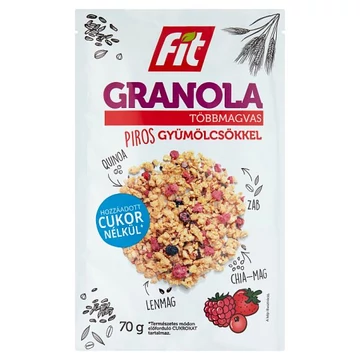 Fit Reggeli granola többmagvas piros gyümölcsökkel HCN 70g