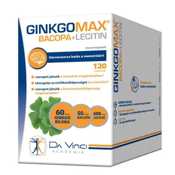 GinkgoMax+Bacopa+Lecitin lágyzselatin kapszula 120x