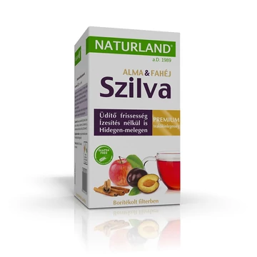 Naturland Prémium Szilvás-almás-fahéjas teakeverék 20x2g 20x