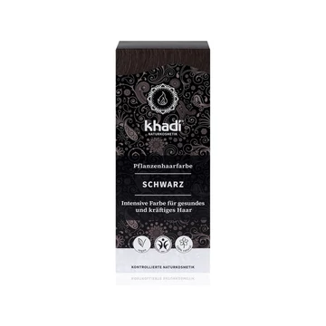 Khadi bio hajfesték por fekete 100g