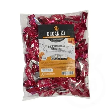 Organika szaloncukor sós karamellás belga étcsokis 250g