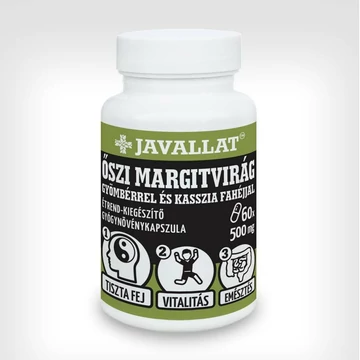 Javallat őszi margitvirág gyömbérrel és fahéjjal kapszul 60x