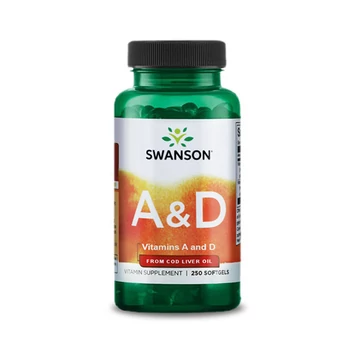 Swanson A&D vitamin kapszula halolajból 1500mcg+400NE 250x
