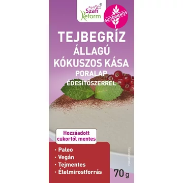 Szafi Reform Tejbegríz állagú kókuszos kása poralap 70g
