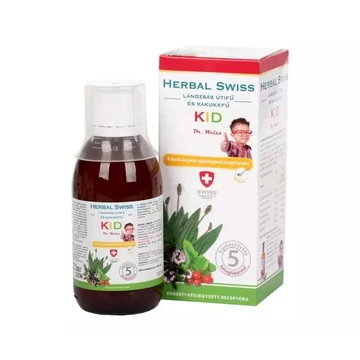 Herbal Swiss Kid lándzsás útifű és kakukkfű szirup 1 éves kortól 300ml
