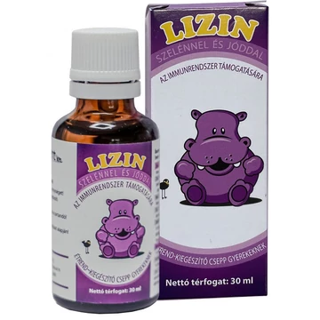 Dr.Aliment Lizin szelénnel és jóddal csepp gyerekeknek 30ml