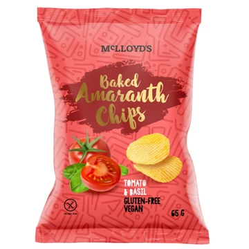 McLLOYD'S bio amaranth paradicsomos bazsalikomos chips 65g