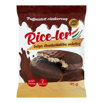 Rice-ler puffasztott rizskorong belga étcsokoládés 45g