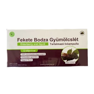 Big Star Fekete bodza gyümölcslét tartalmazó ivóampulla 10ml
