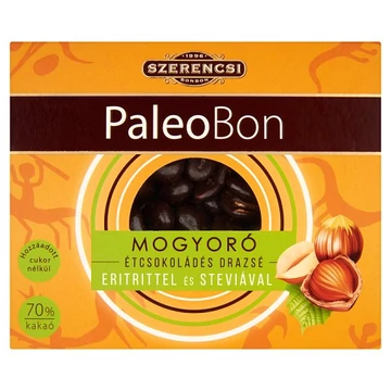 Szerencsi Paleobon drazsé törökmogyorós étcsokis 100g