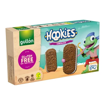 Gullon Hookies gluténmentes kakaós szendvicskeksz 230g