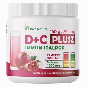 Viva Natura D+C plusz családi immun italpor gránátalma 160g