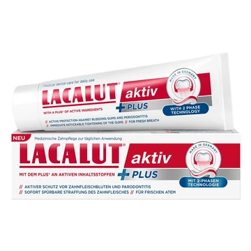 Lacalut aktív PLUS fogkrém 75ml