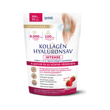 Interherb kollagén&hyaluronsav Porcépítő INTENSE eperk. 300g