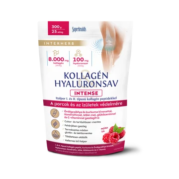 Interherb Kollagén&Hyaluronsav Porcépítő INTENSE málna 300g