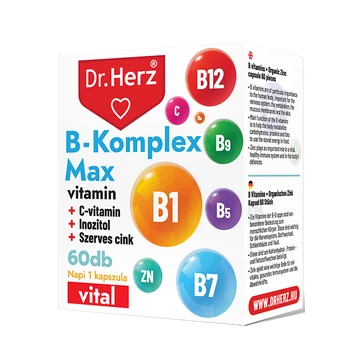 Dr Herz B-Komplex Max+D-vitamin+Inozitol+szerves Cink 60x