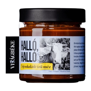 Virágbéke tejcsokoládé ízű méz 'Halló,halló' 250g