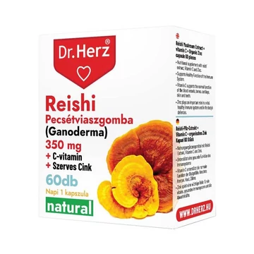 DR Herz Reishi 350 mg + C-vitamin + Szerves Cink 60x