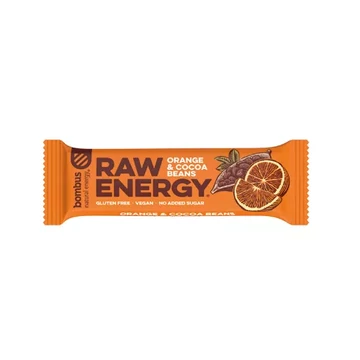 Bombus Raw Energy narancs és kakaóbab szelet 50g